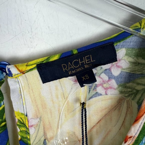 NWT RACHEL Rachel Roy Floral Tropical Cap Sleeve Hi-Lo Top Size XS NEW - Picture 5 of 11